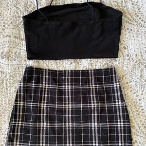 A set of skirt and top, comes together